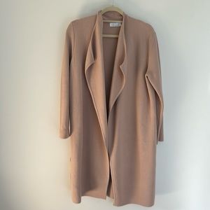 CHICWISH Women's Classy Light Tan Open Front Knit Coat Cardigan